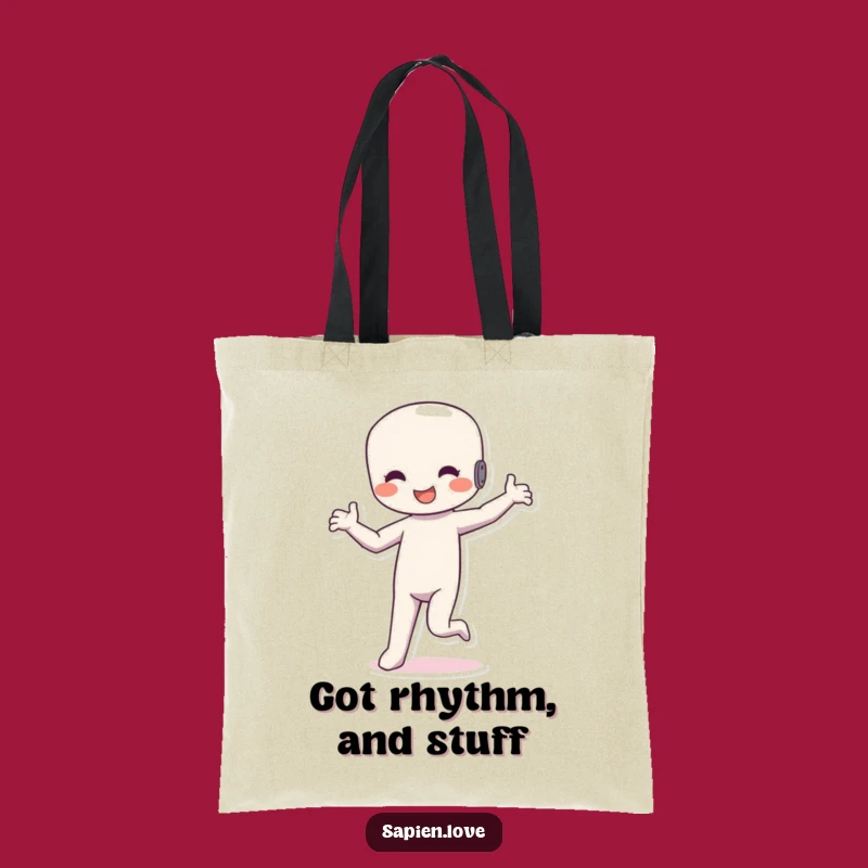 Funny Dancing Figure Tote Bag: Silly Rhythm Everyday Perfect Gift