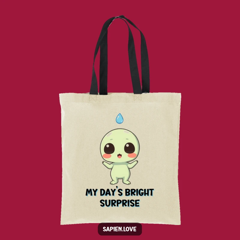 Funny Alien Raindrop Surprise Tote Bag: Carry Your Wit Anywhere